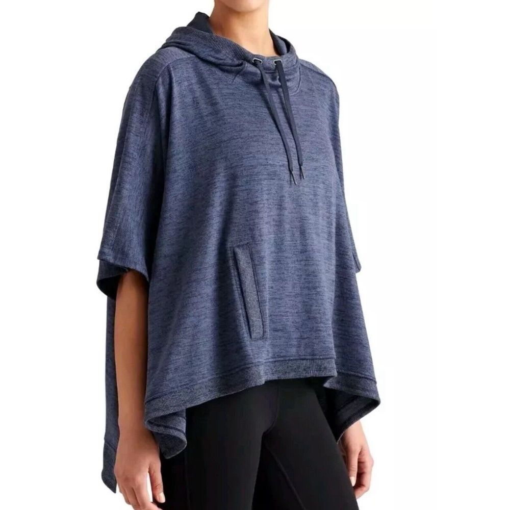 Athleta Blissful Poncho Hoodie Hooded‎ Pullover Sweatshirt Lightweight Oversized